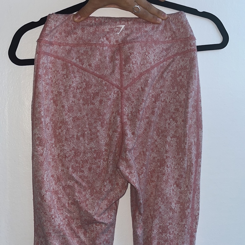 Gymshark Fleur Texture Leggings — Brick Red Size S - Picture 5 of 8